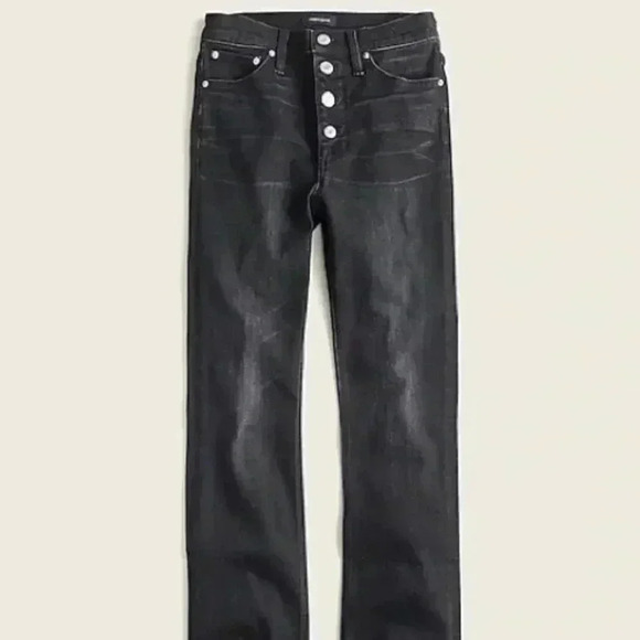 J. Crew Pants - J Crew Billie Demi Boot Crop‎ Dark Denim Jeans Button Fly 28